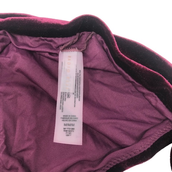 Radio Fiji Maroon Velvet Thalia Bikini Cheeky Bikini‎ Bottom - Picture 5 of 7